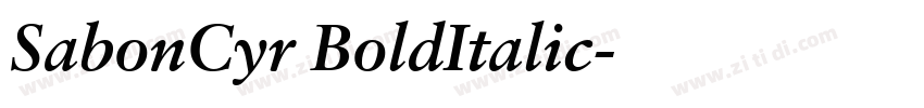 SabonCyr BoldItalic字体转换